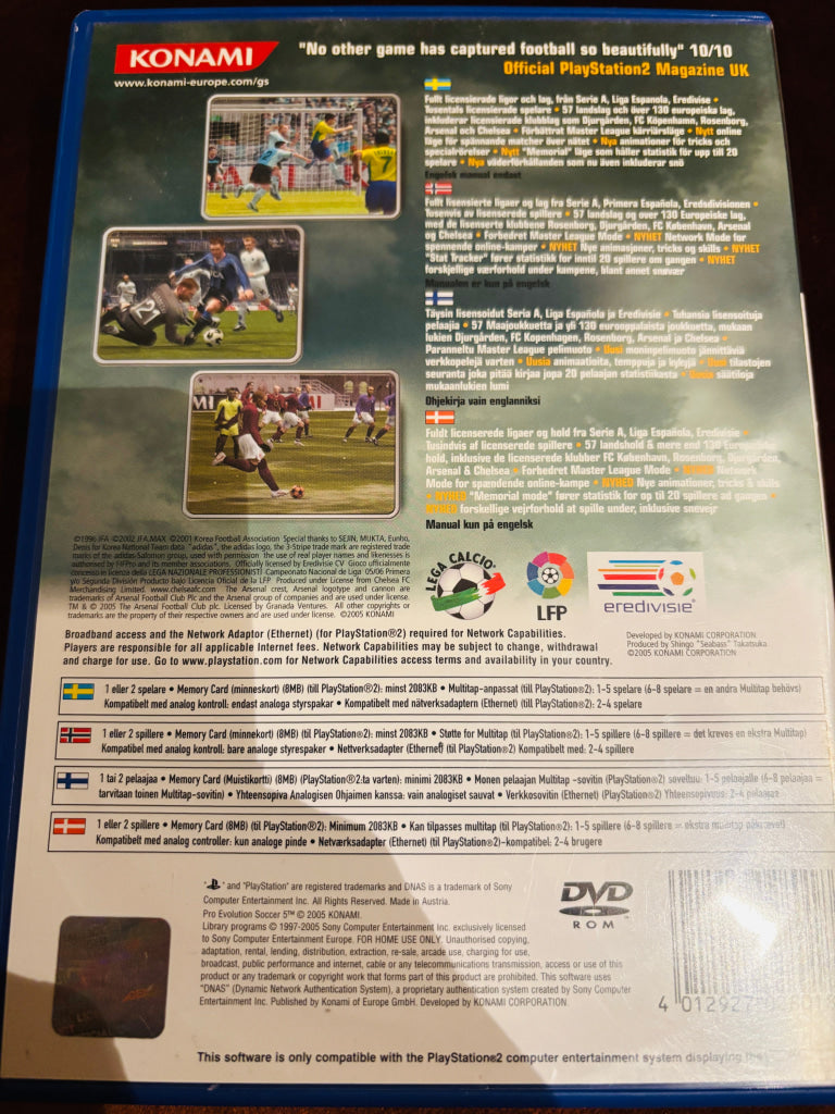 Pro Evolution Soccer 5. PS2.