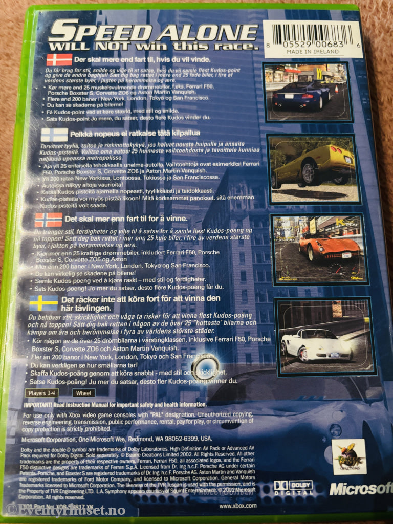 Project Gotham Racing. Xbox.