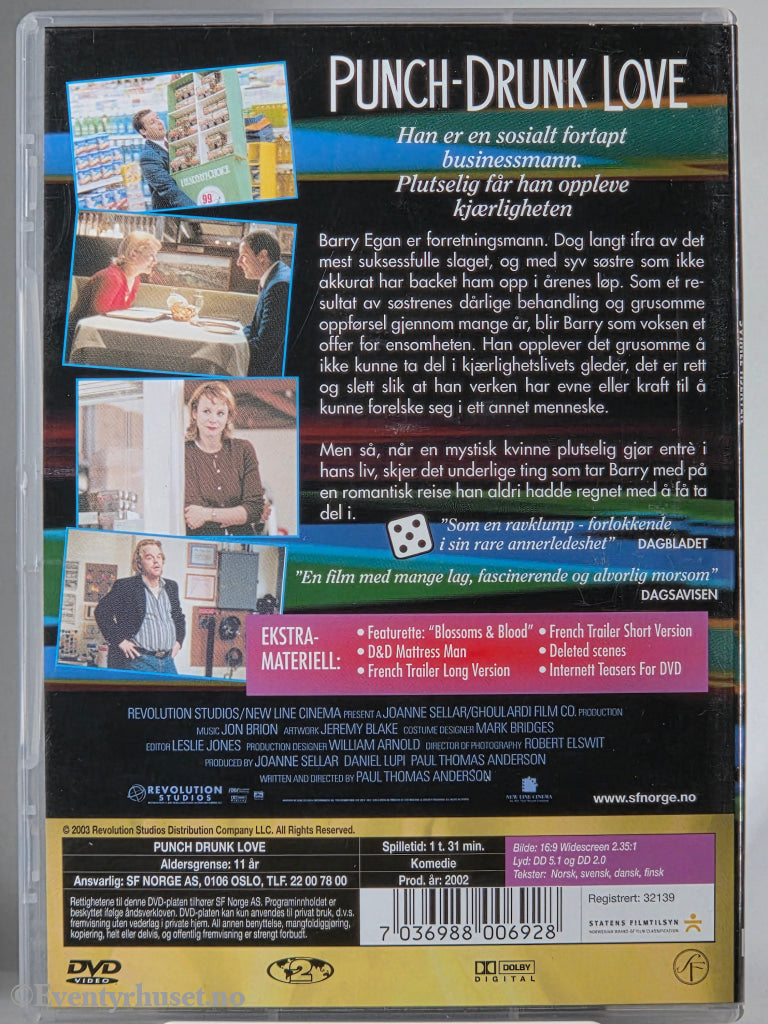Punch-Drunk Love – Svimle hjerter. 2002. DVD.