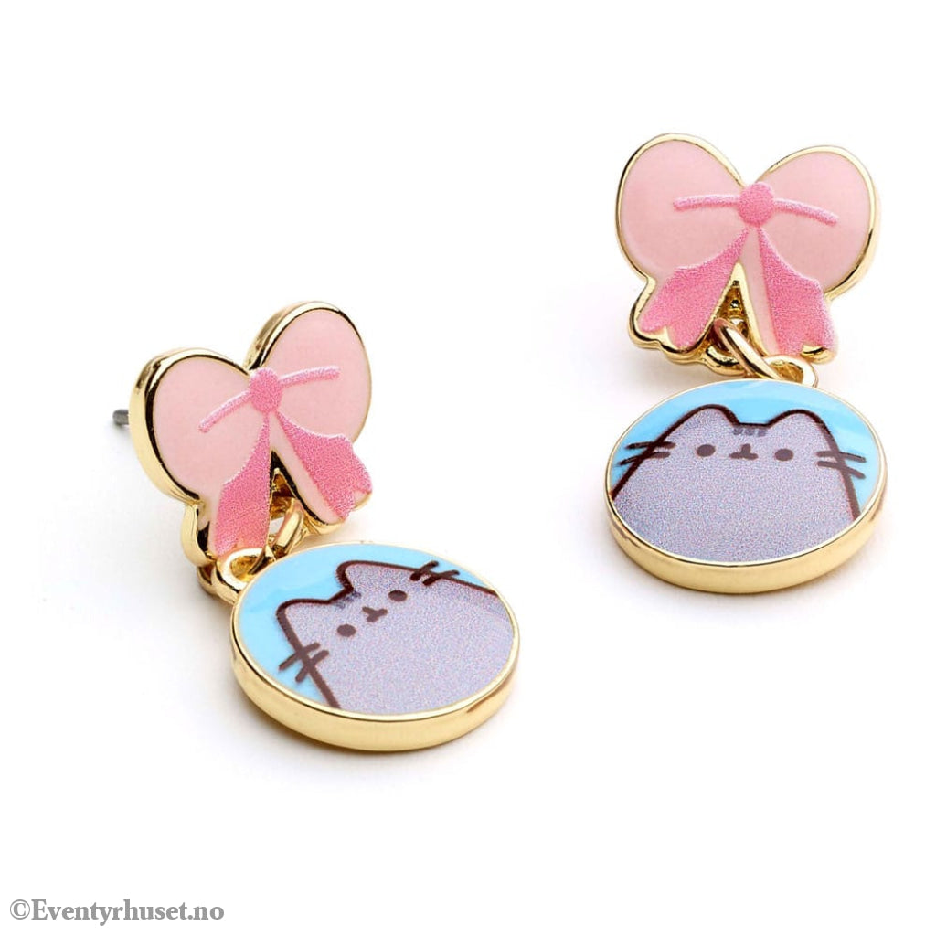 Pusheen Drop Earrings Pink Bows Fashion & Accessories