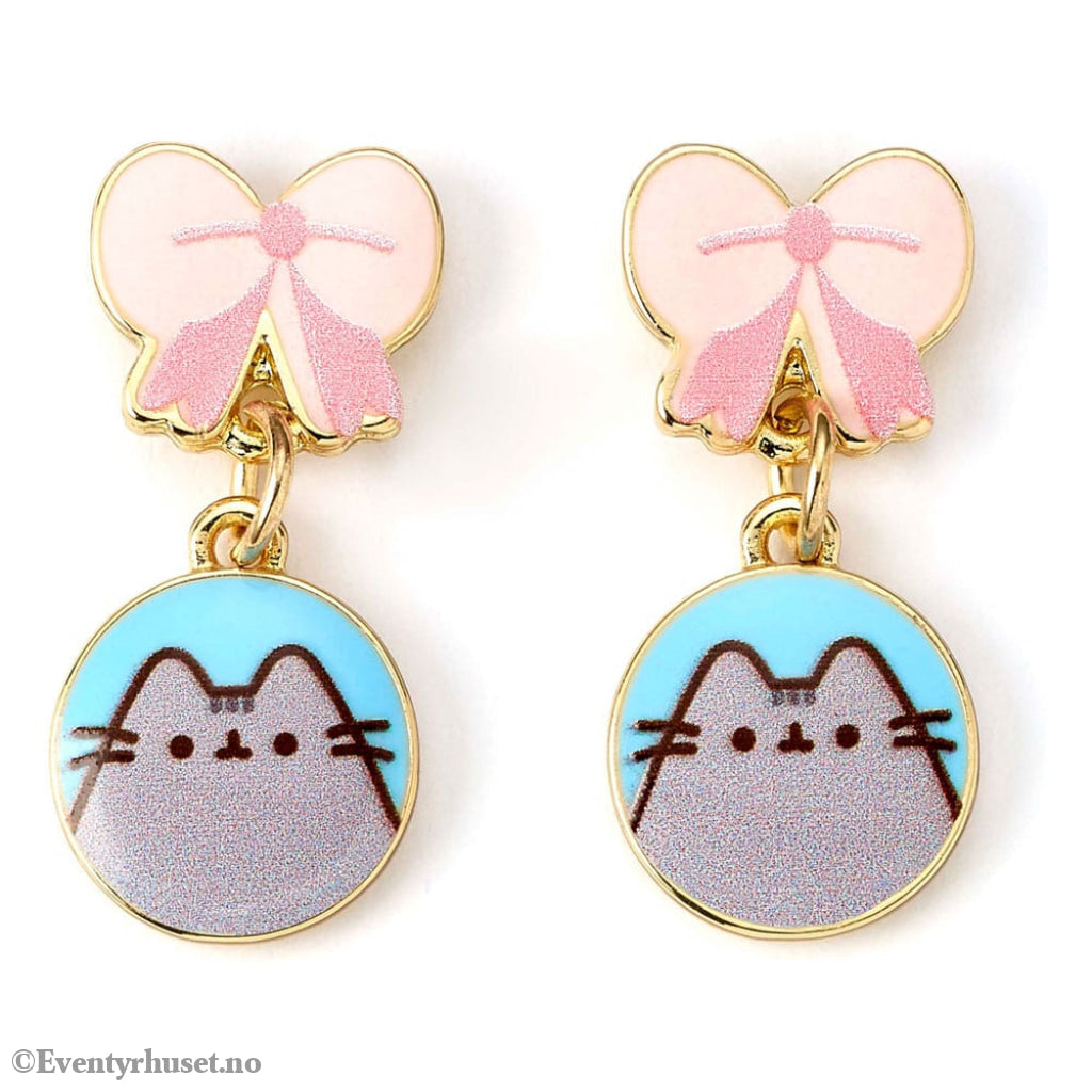 Pusheen Drop Earrings Pink Bows Fashion & Accessories