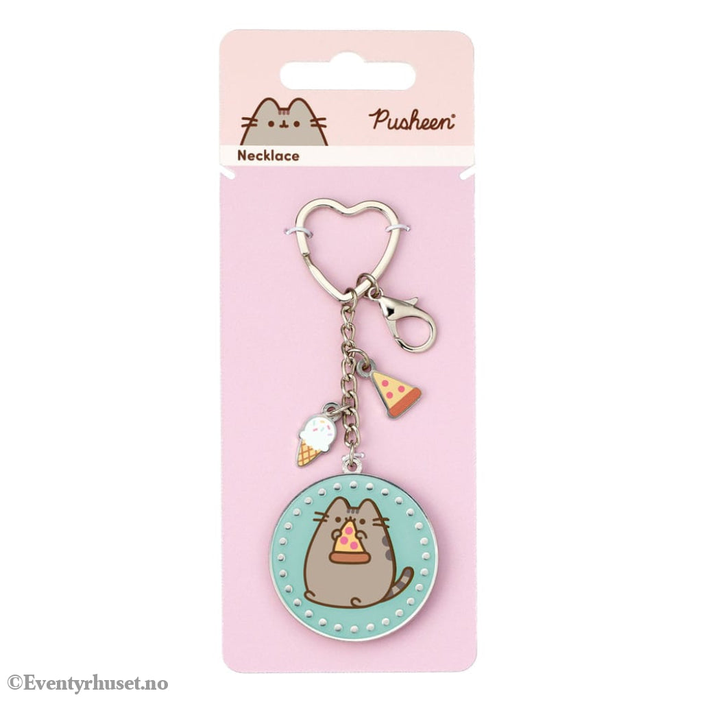 Pusheen Keychain Blue Pizza Fashion & Accessories