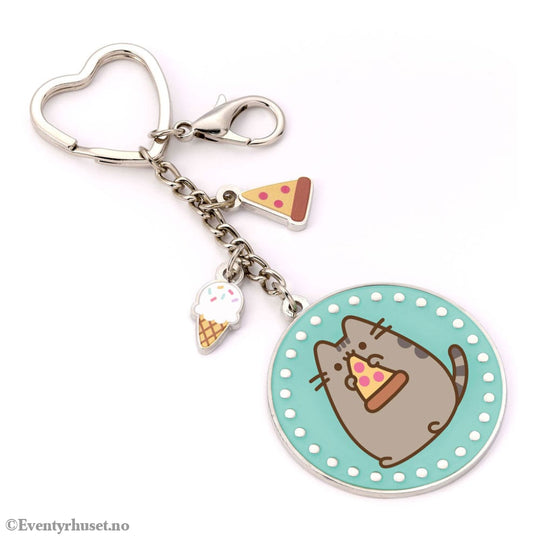 Pusheen Keychain Blue Pizza Fashion & Accessories