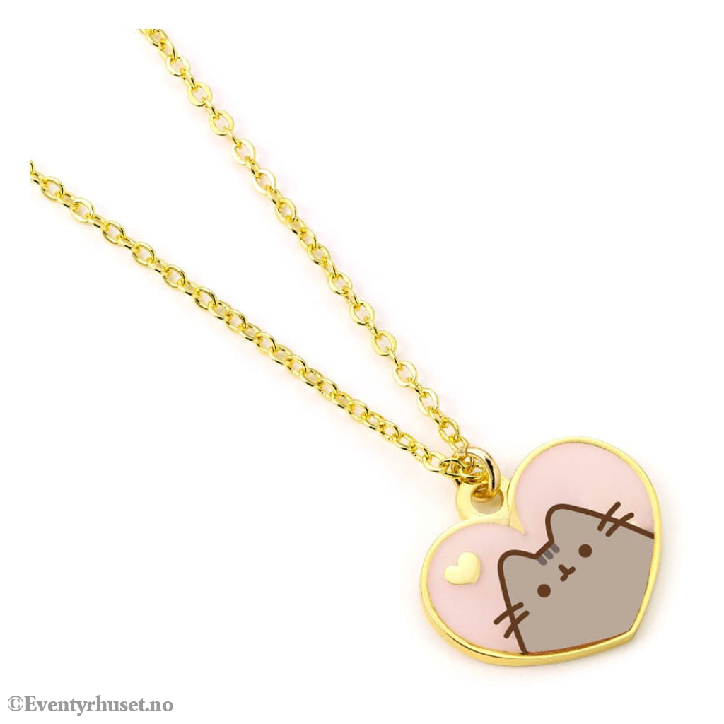Pusheen Pendant & Necklace Pink and Gold Heart Fashion & Accessories