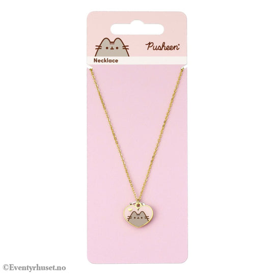 Pusheen Pendant & Necklace Pink and Gold Heart Fashion & Accessories