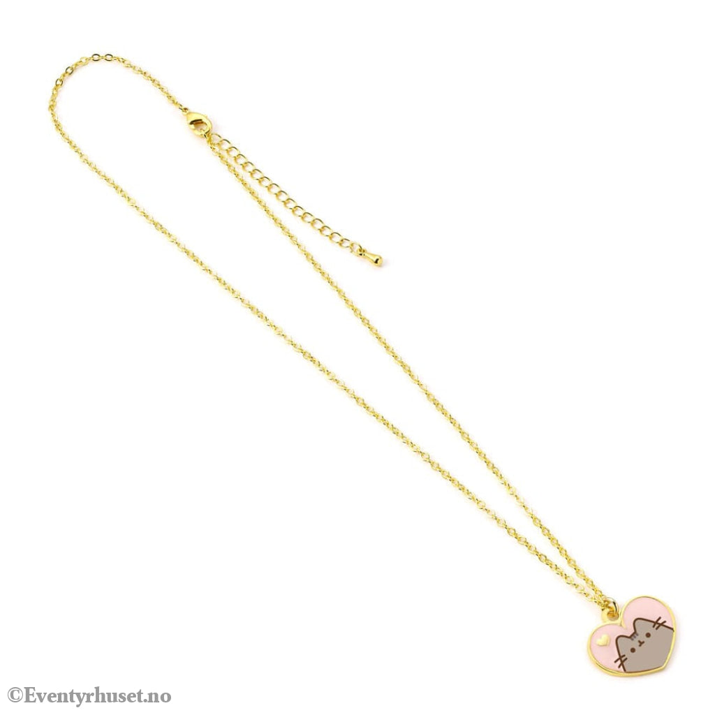 Pusheen Pendant & Necklace Pink and Gold Heart Fashion & Accessories