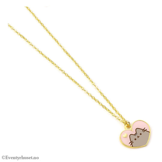 Pusheen Pendant & Necklace Pink and Gold Heart Fashion & Accessories