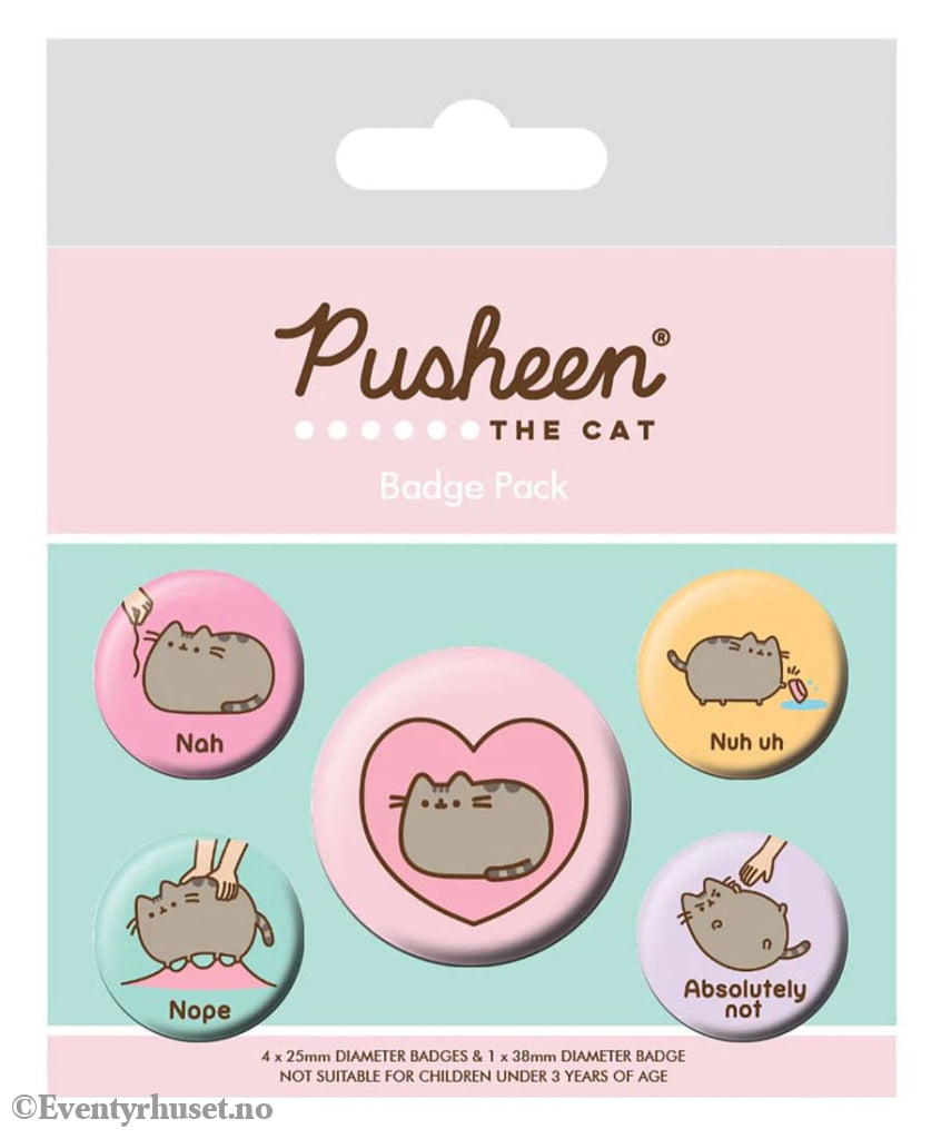 Pusheen Pin-Back Buttons 5-Pack Pusheen Nah Fashion & Accessories