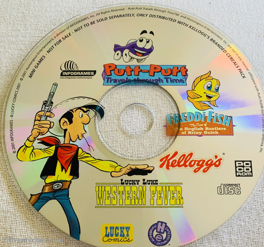 Putt-Putt Travels Through Time / Freddi Fish / Lucky Luke: Western Fever (Kellogg’s Mini Games), 2001. PC-spill.