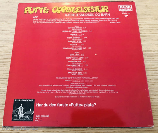 Puttes Oppdagelsestur. 1984. Lp. Lp Plate