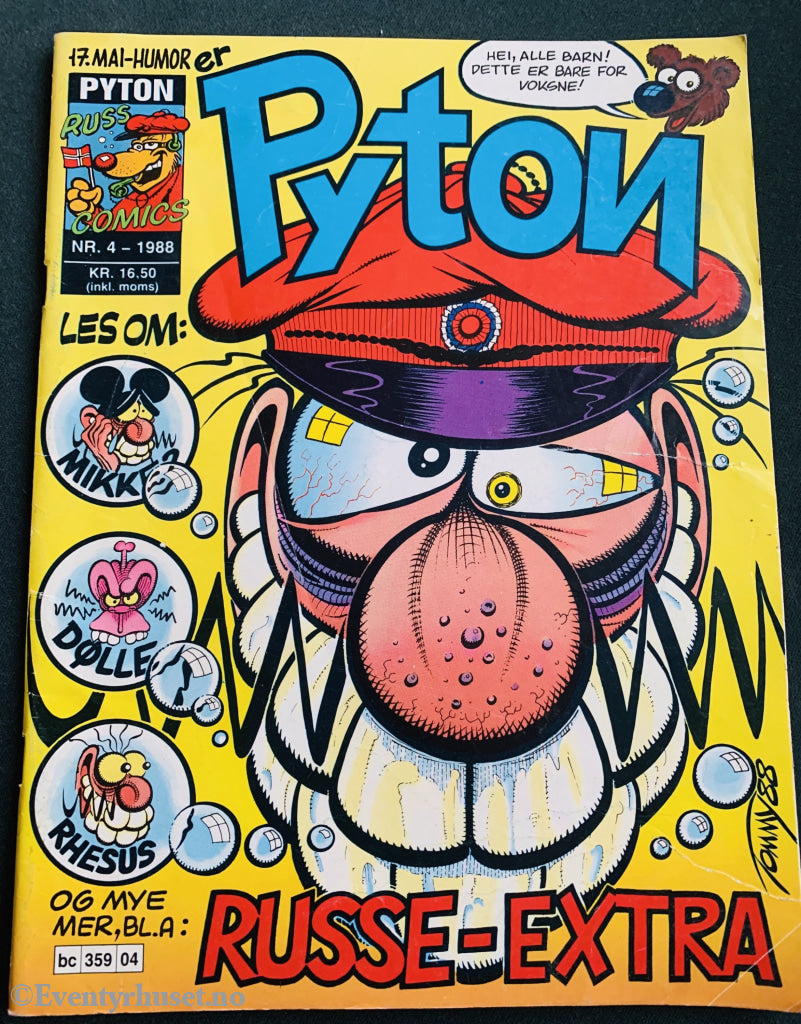 Pyton. 1988/04. Tegneserieblad