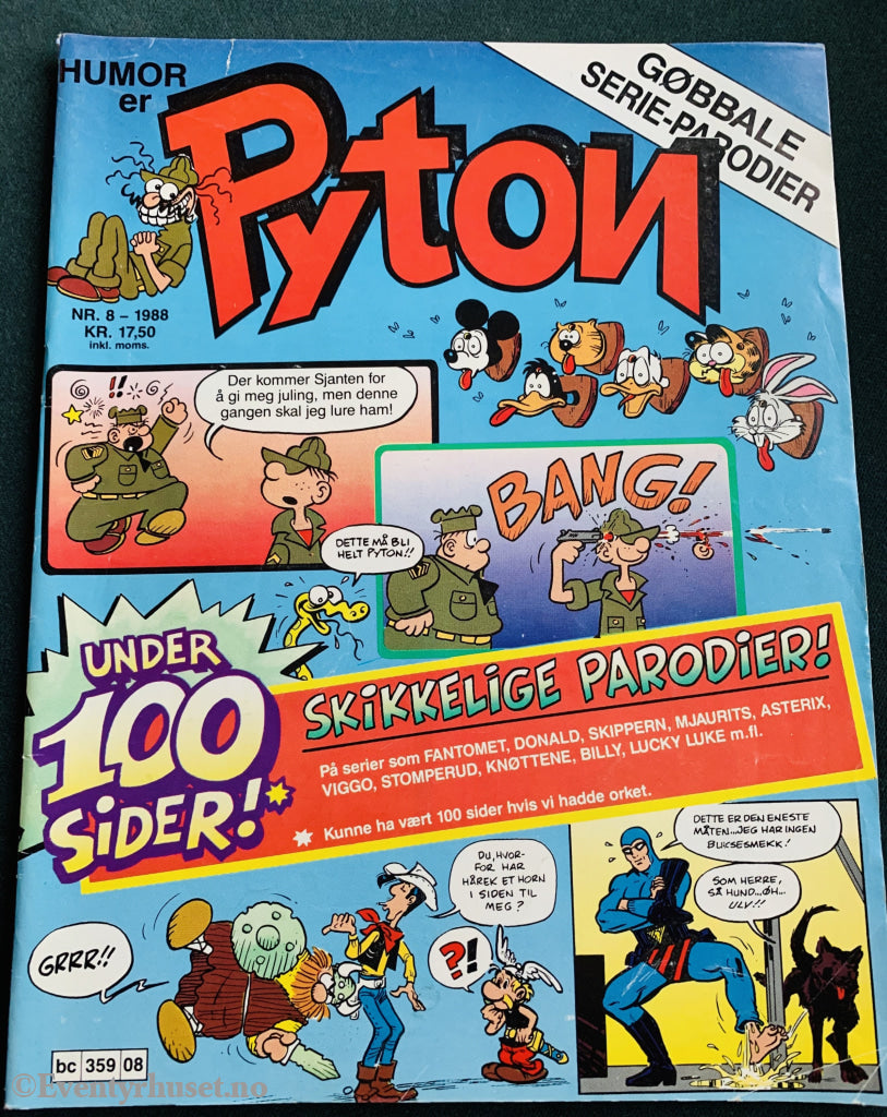 Pyton. 1988/08. Tegneserieblad