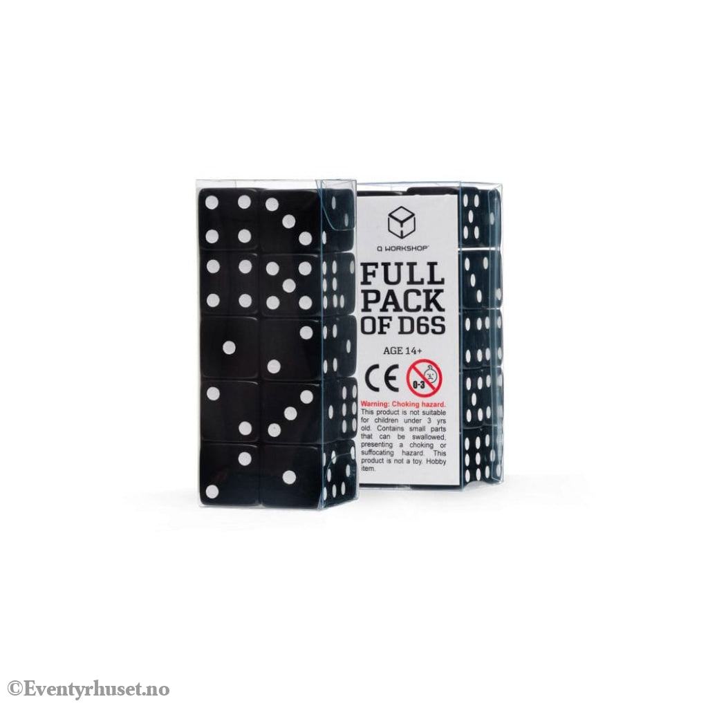 Q Workshop Dice Set Full Pack D6 Black (20) Games