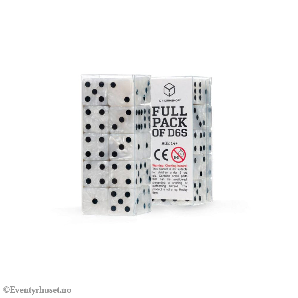 Q Workshop Dice Set Full Pack D6 Pearl (20) Games