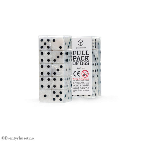Q Workshop Dice Set Full Pack D6 Pearl (20) Games