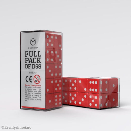 Q Workshop Dice Set Full Pack D6 Red (20) Games