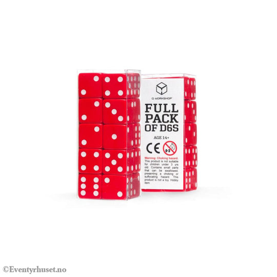 Q Workshop Dice Set Full Pack D6 Red (20) Games