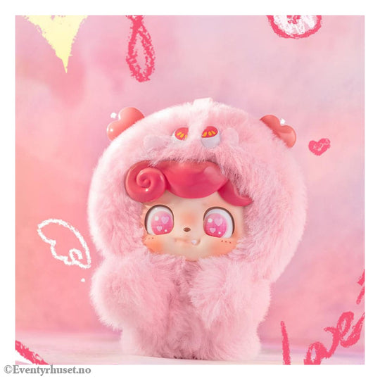 QKid: Emotional Hairy Monsters Series Blind Box figure 12 - 14 cm Display (6) Toys