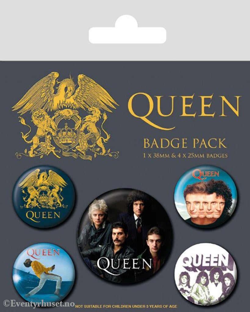 Queen Pin-Back Buttons 5-Pack Classic Fashion & Accessories