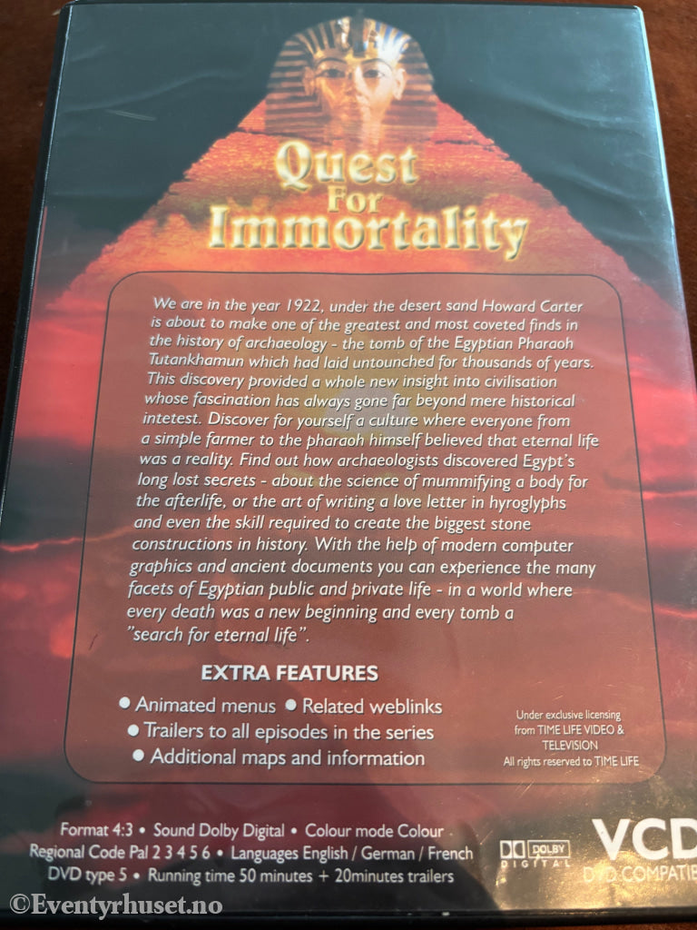 Quest for Immortality. DVD.