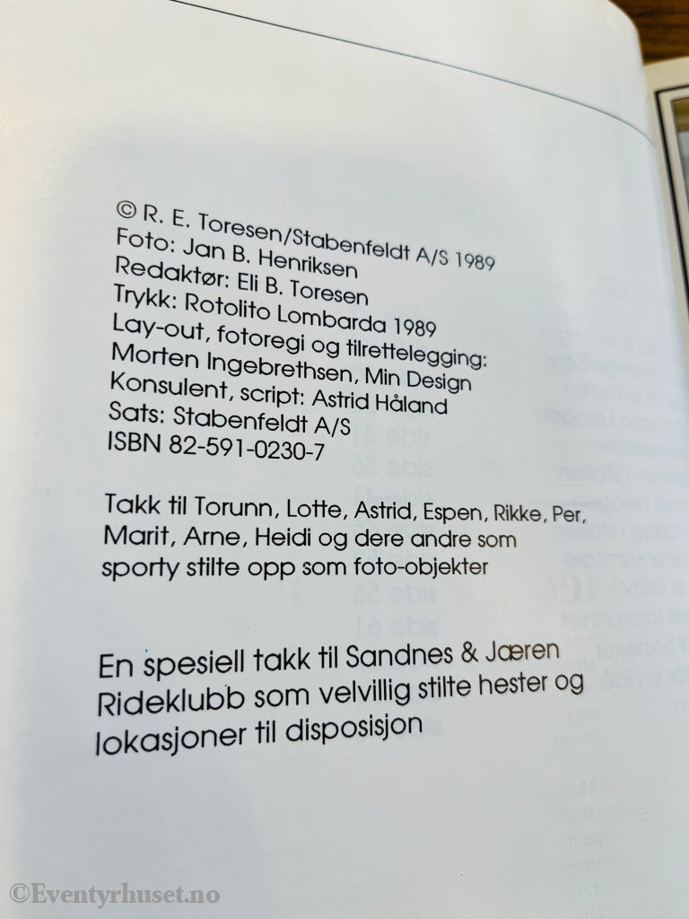 R. E. Toresen. Mysteriet på rideleiren. Bok.
