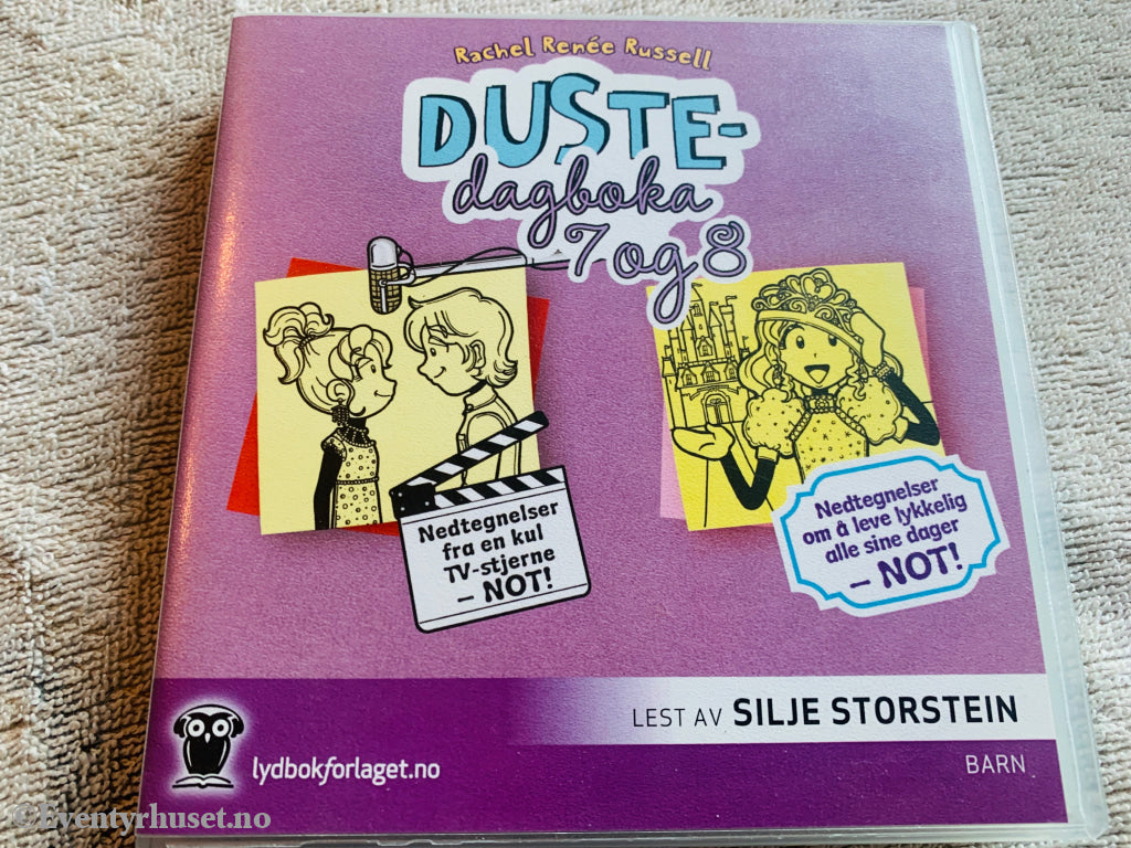 Rachel Renée Russell. 2015. Dustedagboka 7 og 8. Lydbok på CD.