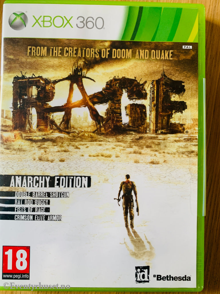 Rage Anarchy Edition. Xbox 360.