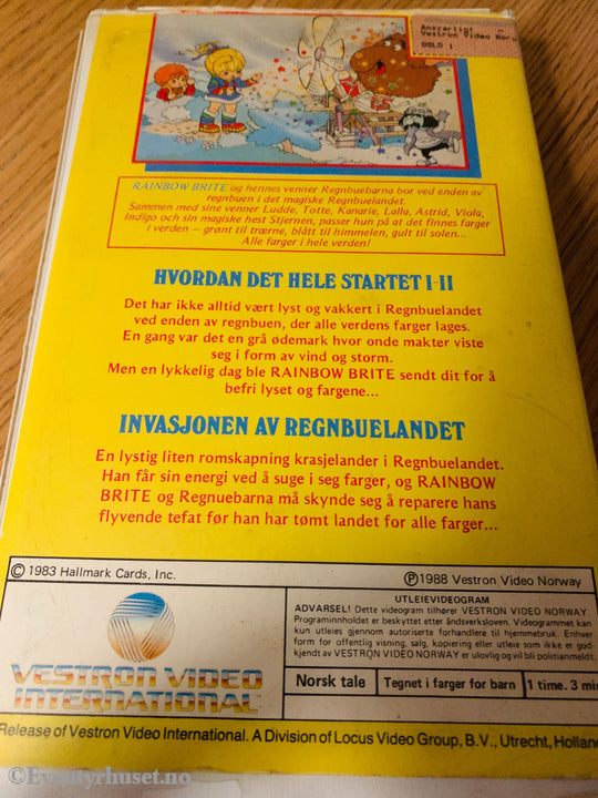 Rainbow Brite. 1988. Hvordan hele startet 1 & 2. Invasjonen av Regnbuelandet. VHS Big Box. VHS Big Box