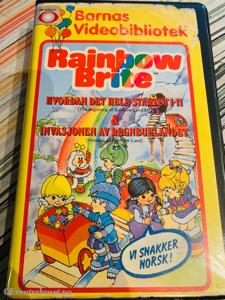 Rainbow Brite. 1988. Hvordan hele startet 1 & 2. Invasjonen av Regnbuelandet. VHS Big Box. VHS Big Box