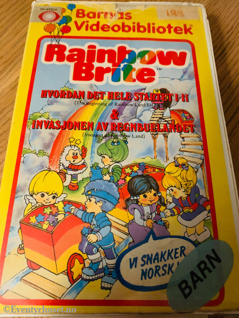 Rainbow Brite. 1988. Hvordan hele startet 1 & 2. Invasjonen av Regnbuelandet. VHS Big Box. VHS Big Box
