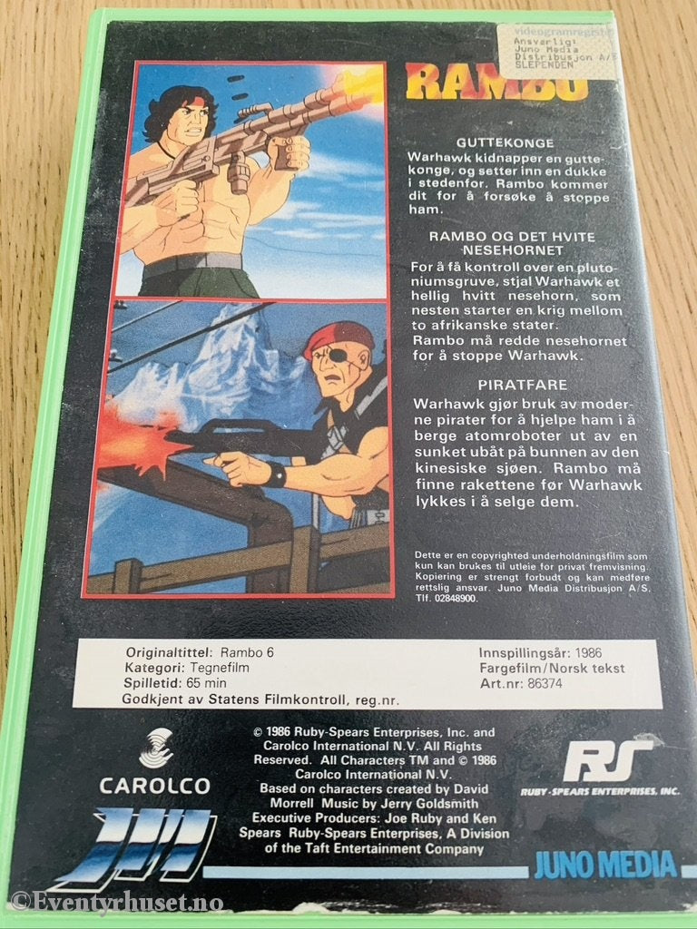 Rambo 6. 1986. Vhs Big Box.