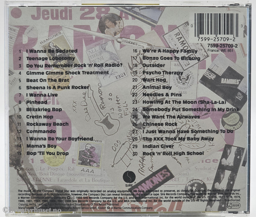 Ramones. 1988. Ramones Mania. CD.