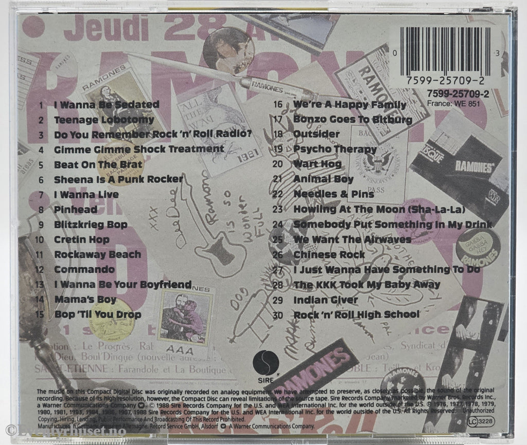 Ramones. 1988. Ramones Mania. CD.