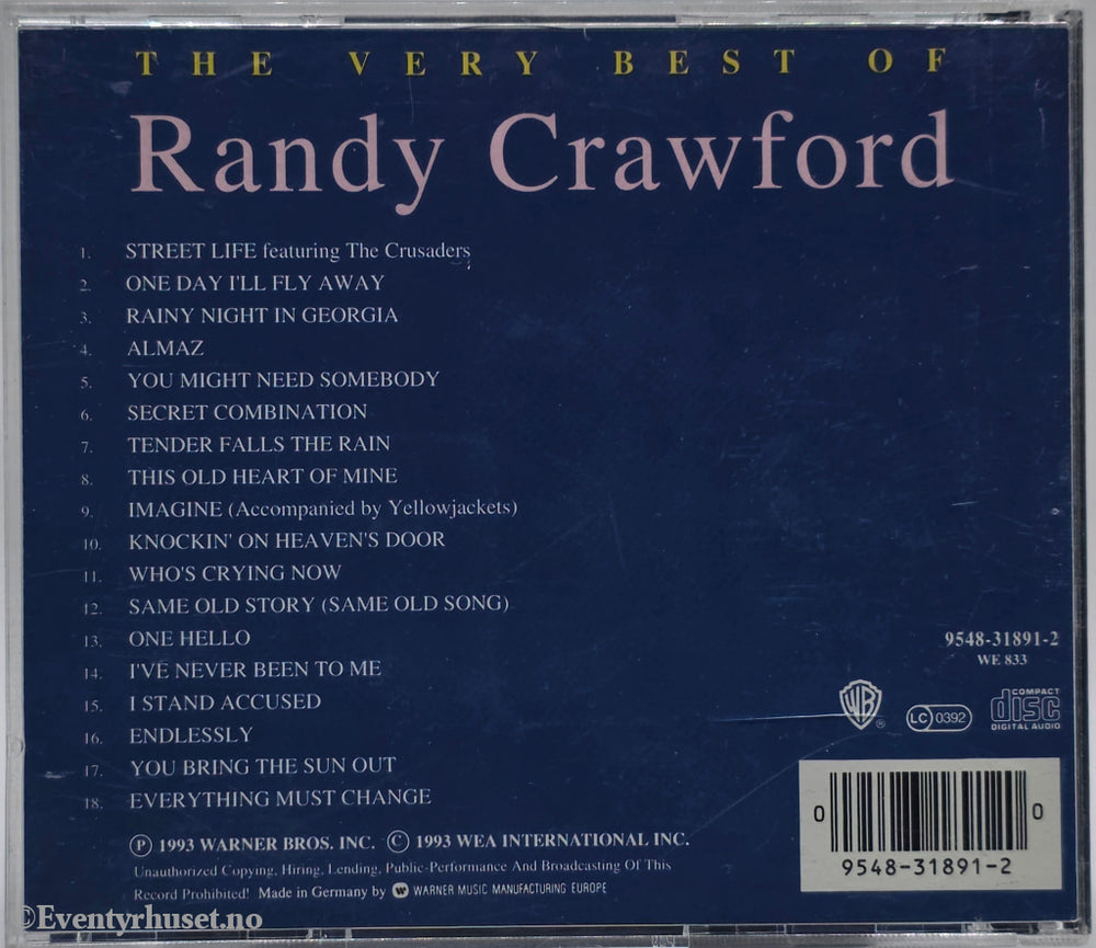 Randy Crawford. 1993. The Very Best Of. CD.