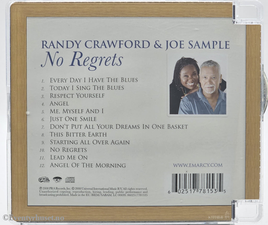 Randy Crawford & Joe Sample. 2008. No Regrets. CD.