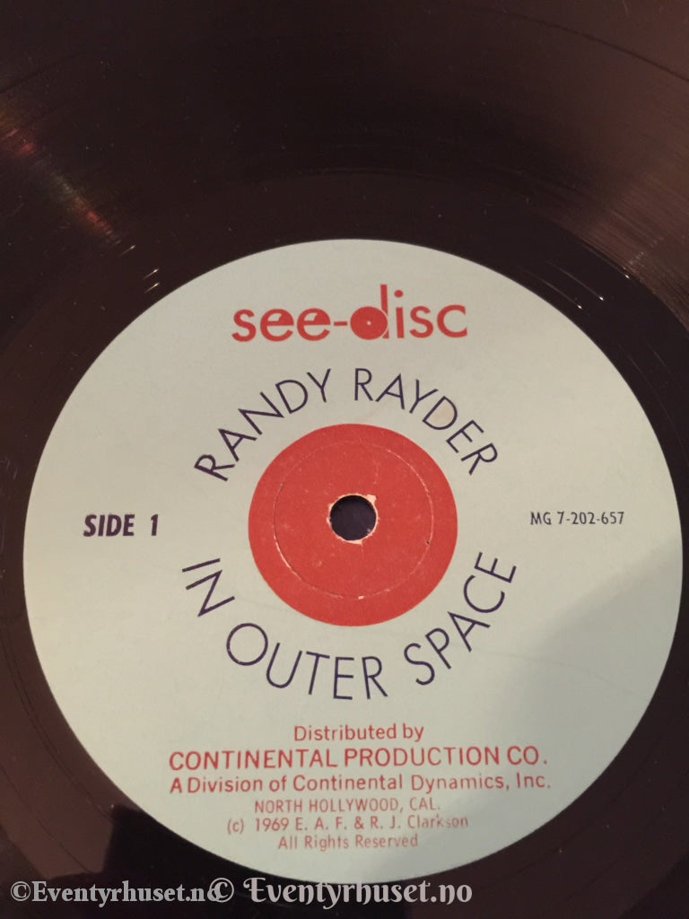 Randy Rayder In Outer Space. 1969. Lp. Lp Plate