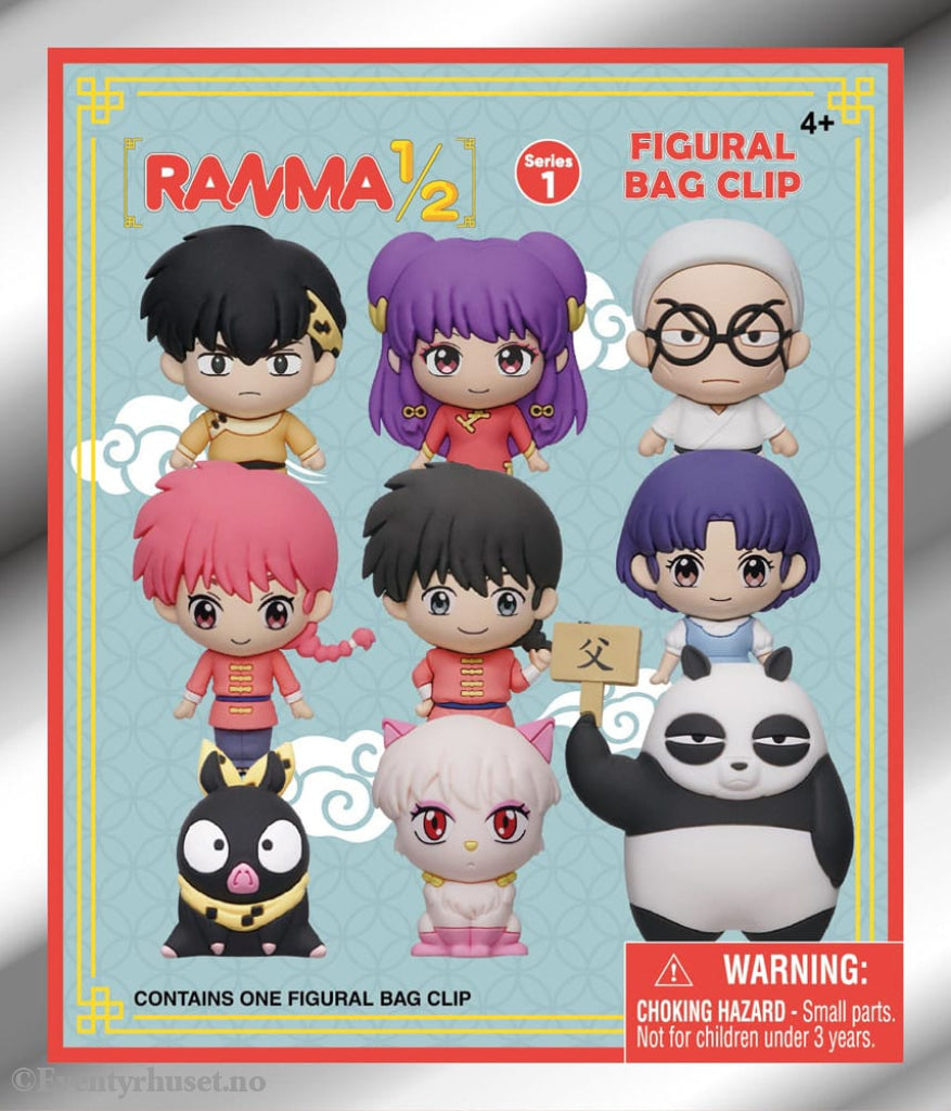 Ranma 1/2 3D PVC Bag Clips Series 1 Display (24) Manga & Anime