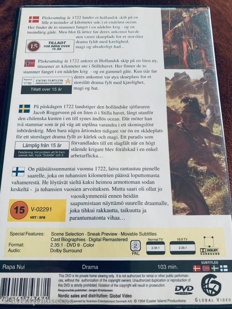 Rapa-Nui. DVD.