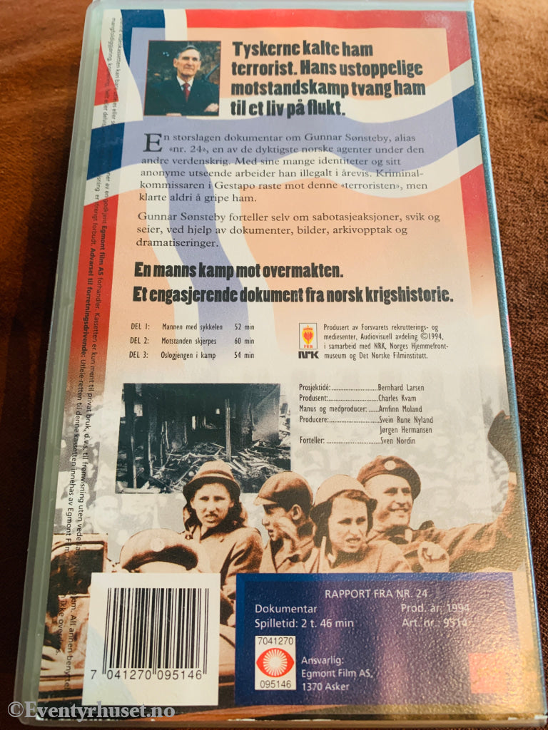 Rapport fra nr. 24. 1995. VHS.