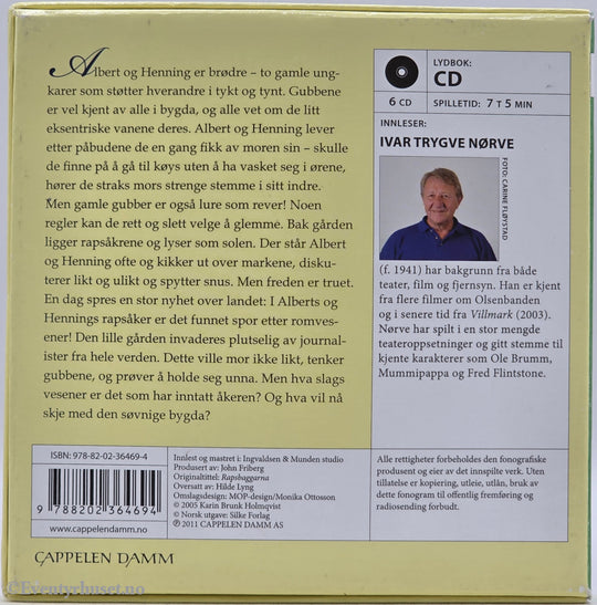 Rapsgubbene – Karin Brunk Holmqvist . Lydbok på CD.