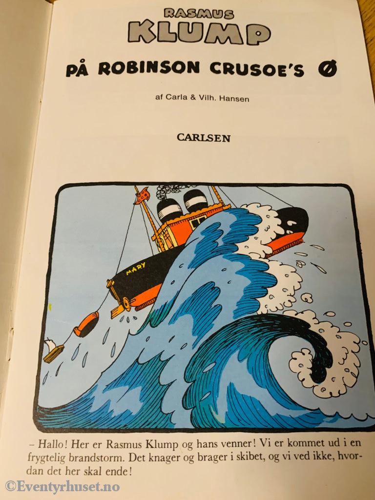 Rasmus Klump (Bamse Bjørn) - På Robinson Crusoe’s Ø. 1973/98. Tegneserieblad