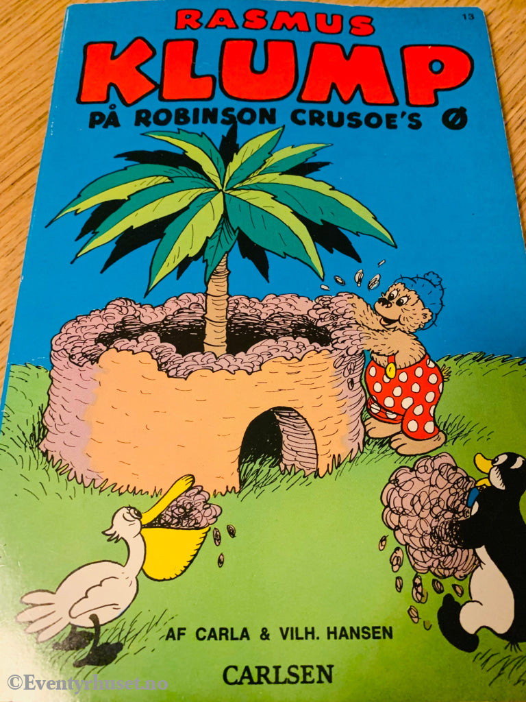 Rasmus Klump (Bamse Bjørn) - På Robinson Crusoe’s Ø. 1973/98. Tegneserieblad