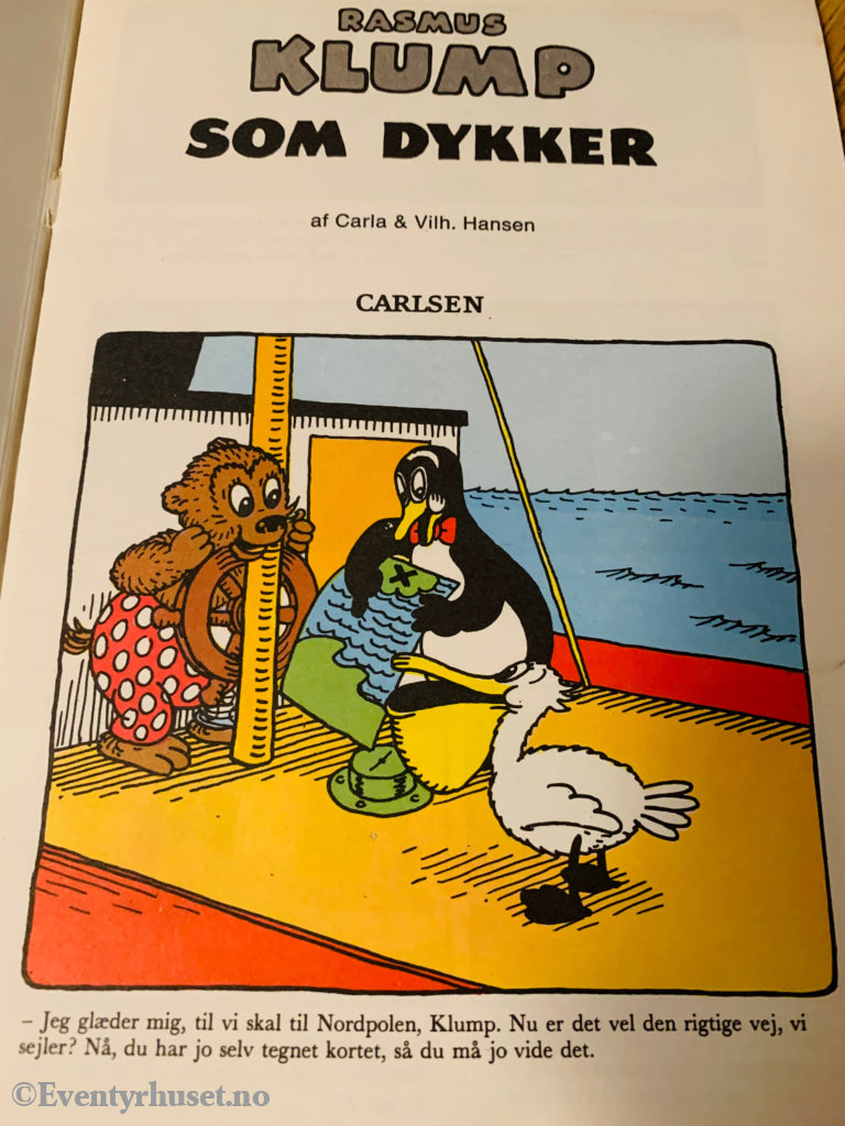 Rasmus Klump (Bamse Bjørn) Som Dykker. 1972/89. Tegneserieblad