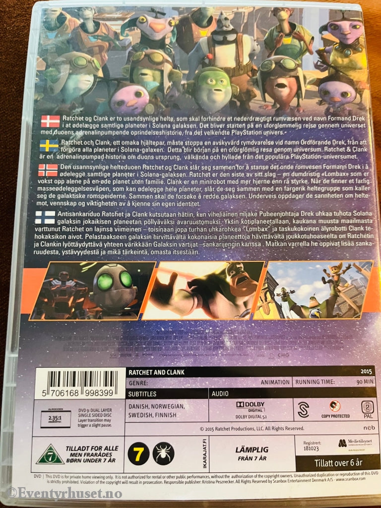 Ratchet & Clank. Dvd. Dvd