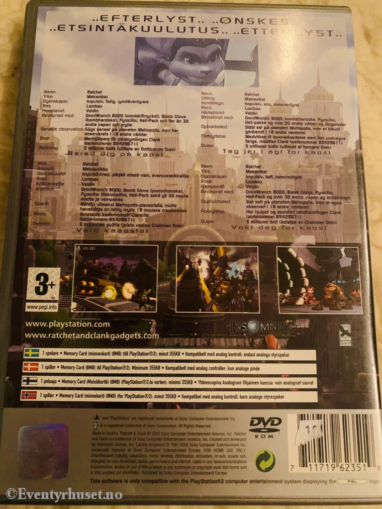 Ratchet & Clank Platinium. Ps2. Ps2