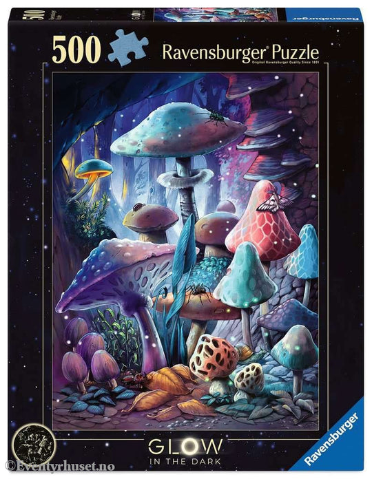 Ravensburger Glow-in-the-Dark Jigsaw Puzzle Moonlight Mushrooms (500 pieces) Games