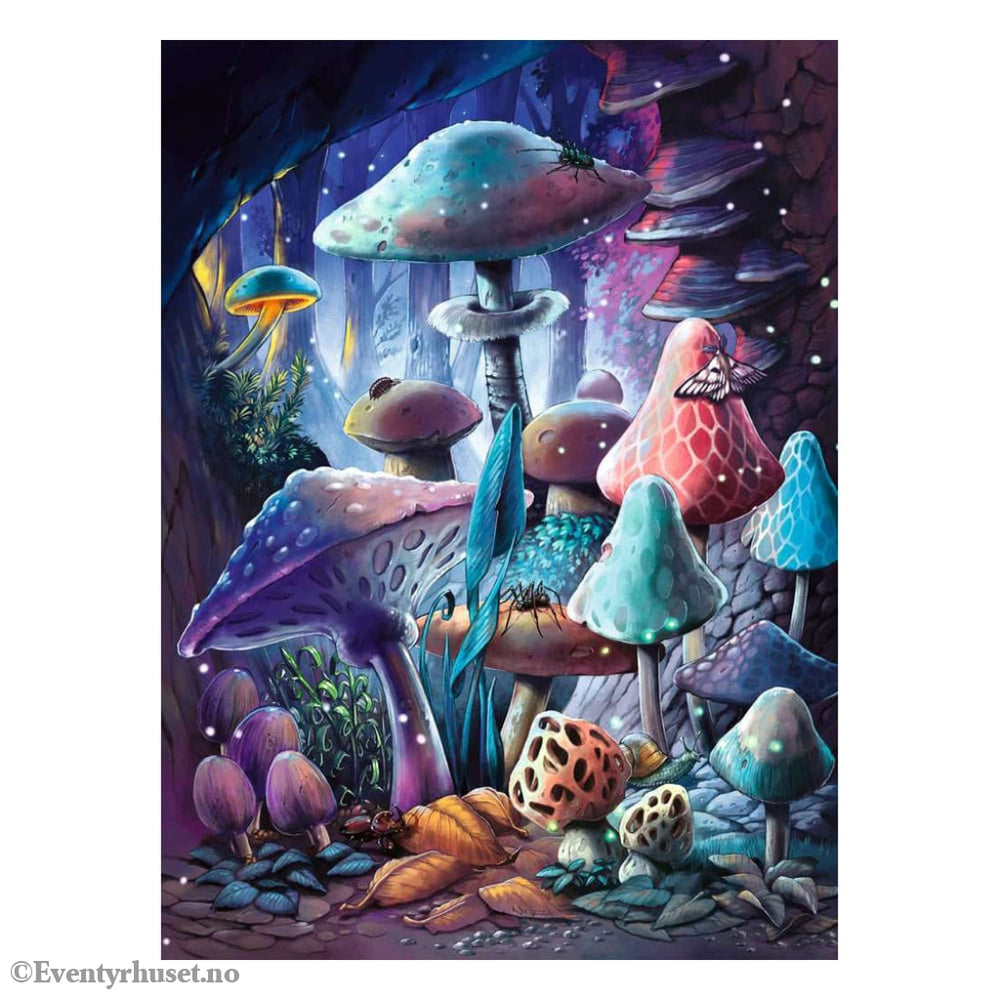Ravensburger Glow-in-the-Dark Jigsaw Puzzle Moonlight Mushrooms (500 pieces) Games