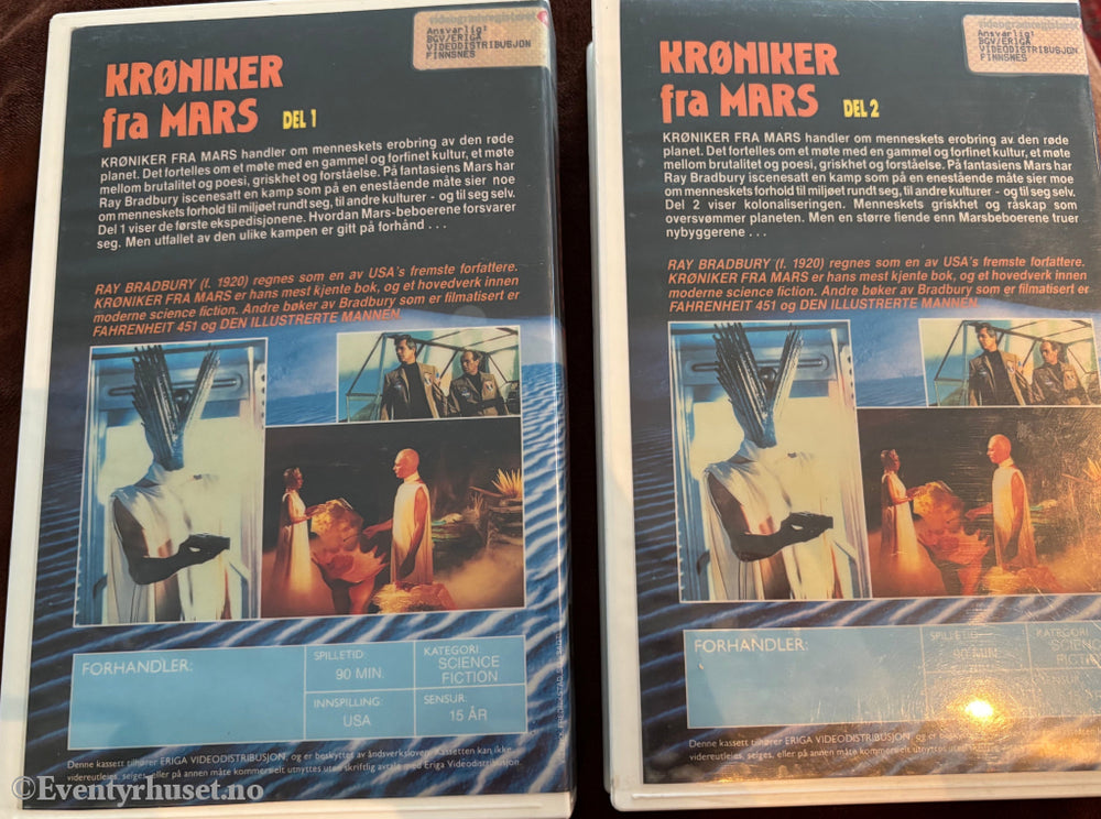 Ray Bradbury's Krøniker fra Mars. VHS Big Box.