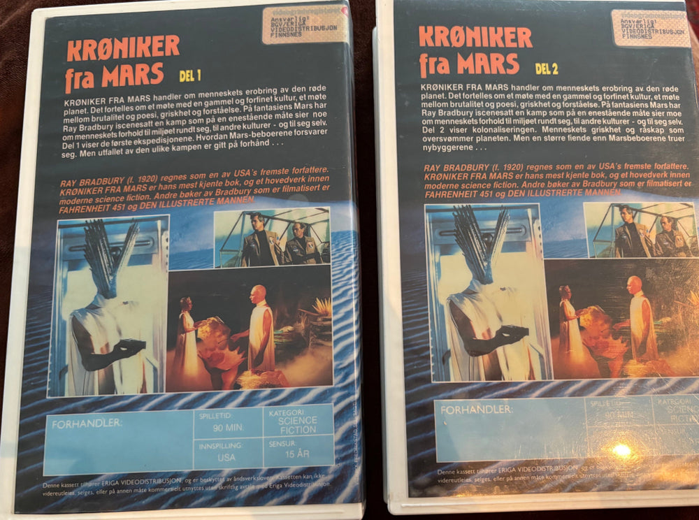Ray Bradbury's Krøniker fra Mars. VHS Big Box.