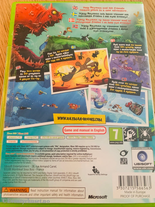 Rayman - Origins. Xbox 360.